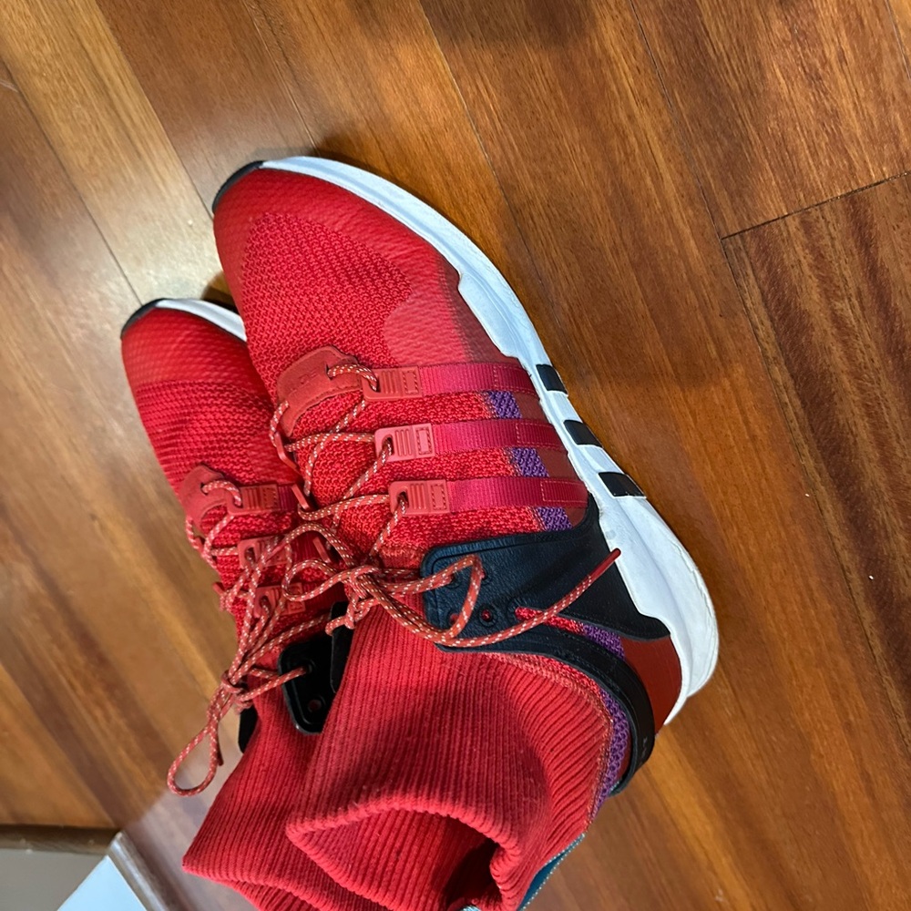 Adidas Red and Black Athletic Shoes